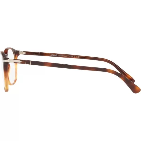 Persol PO3007VM Square Prescription Eyewear FramesDark TortoiseLight BrownDemo Lens