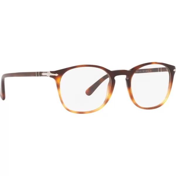 Persol PO3007VM Square Prescription Eyewear FramesDark TortoiseLight BrownDemo Lens