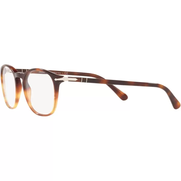 Persol PO3007VM Square Prescription Eyewear FramesDark TortoiseLight BrownDemo Lens