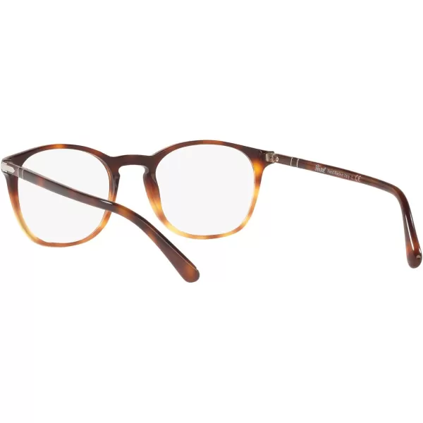 Persol PO3007VM Square Prescription Eyewear FramesDark TortoiseLight BrownDemo Lens