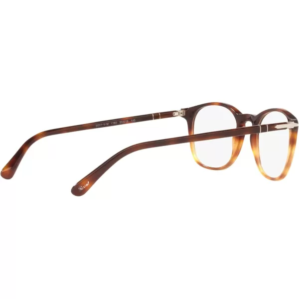 Persol PO3007VM Square Prescription Eyewear FramesDark TortoiseLight BrownDemo Lens