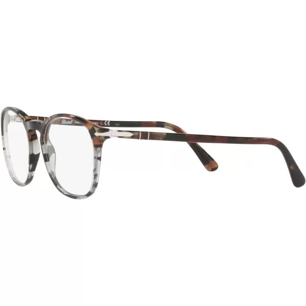 Persol PO3007VM Square Prescription Eyewear FramesTortoise BrownTortoise GreyDemo Lens