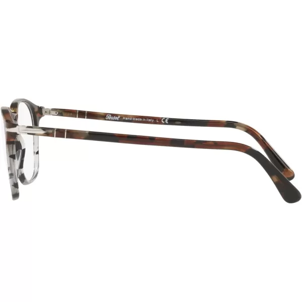 Persol PO3007VM Square Prescription Eyewear FramesTortoise BrownTortoise GreyDemo Lens