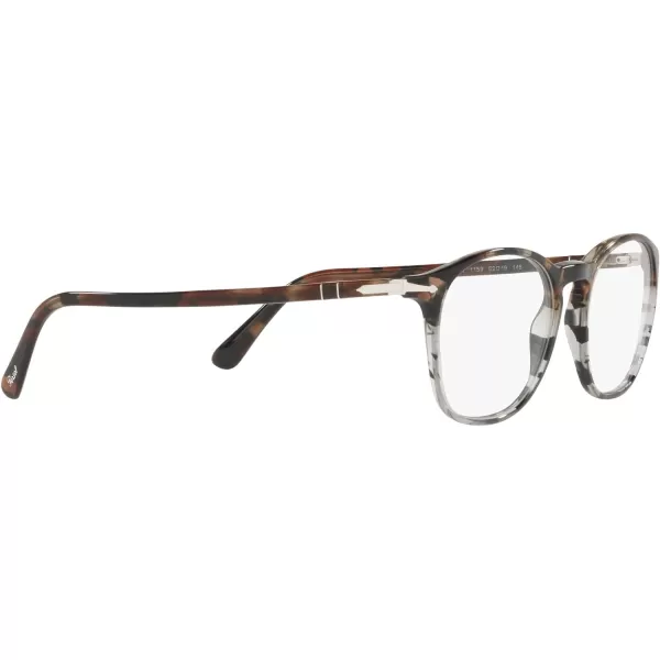 Persol PO3007VM Square Prescription Eyewear FramesTortoise BrownTortoise GreyDemo Lens