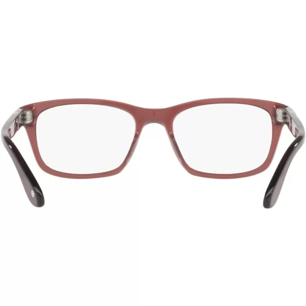 Persol PO3012V Square Prescription Eyewear FramesBurnt Red TransparentDemo Lens