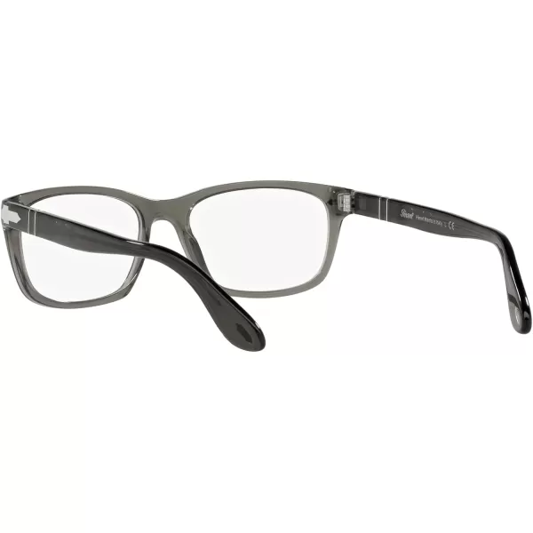 Persol PO3012V Square Prescription Eyewear FramesTaupe Grey TransparentDemo Lens