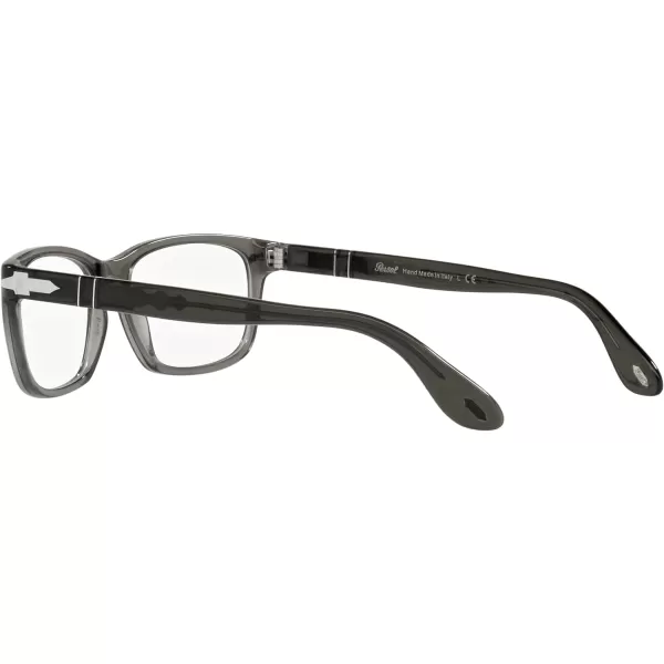 Persol PO3012V Square Prescription Eyewear FramesTaupe Grey TransparentDemo Lens