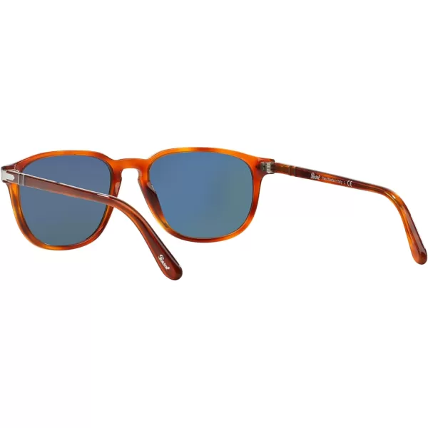 Persol PO3019S Square SunglassesTerra Di SienaLight Blue