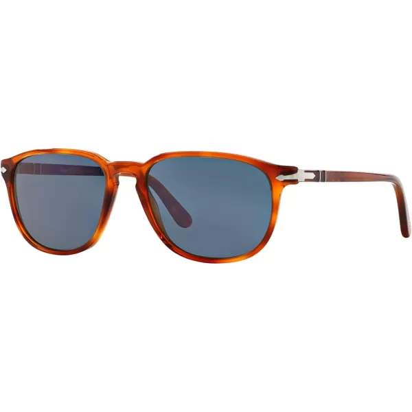 Persol PO3019S Square SunglassesTerra Di SienaLight Blue