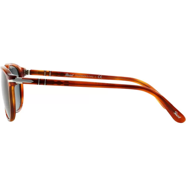 Persol PO3019S Square SunglassesTerra Di SienaLight Blue