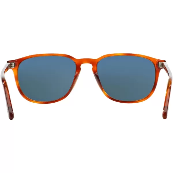 Persol PO3019S Square SunglassesTerra Di SienaLight Blue