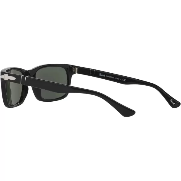 Persol PO3048S Rectangular SunglassesBlackGreen