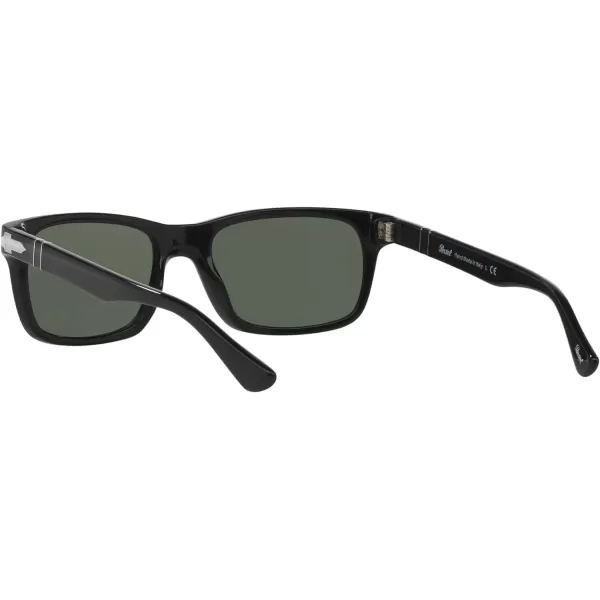 Persol PO3048S Rectangular SunglassesBlackGreen