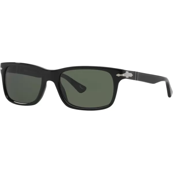 Persol PO3048S Rectangular SunglassesBlackGreen