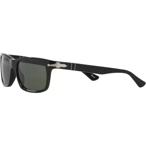 Persol PO3048S Rectangular SunglassesBlackGreen