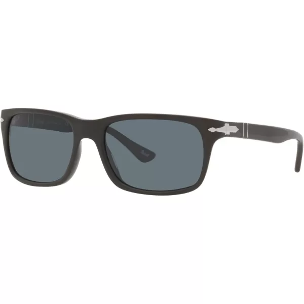 Persol PO3048S Rectangular SunglassesSolid BrownDark Blue Polarized