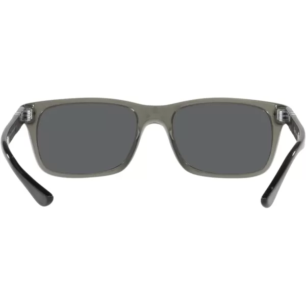 Persol PO3048S Rectangular SunglassesTransparent GreyDark Grey