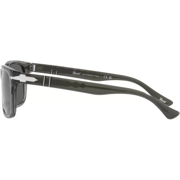 Persol PO3048S Rectangular SunglassesTransparent GreyDark Grey