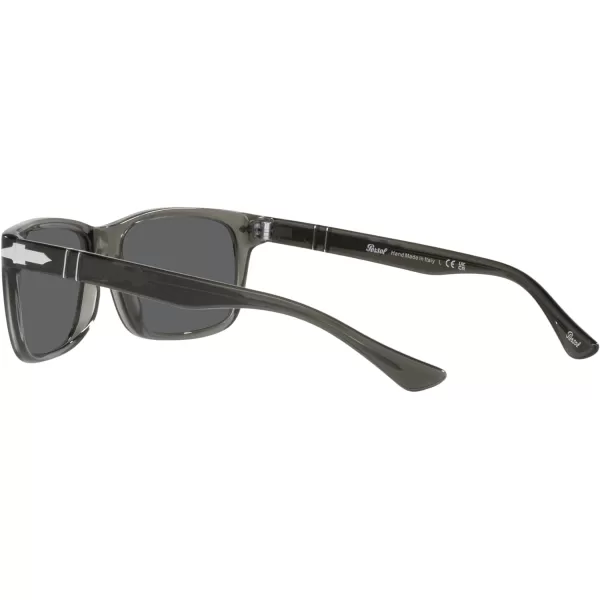 Persol PO3048S Rectangular SunglassesTransparent GreyDark Grey