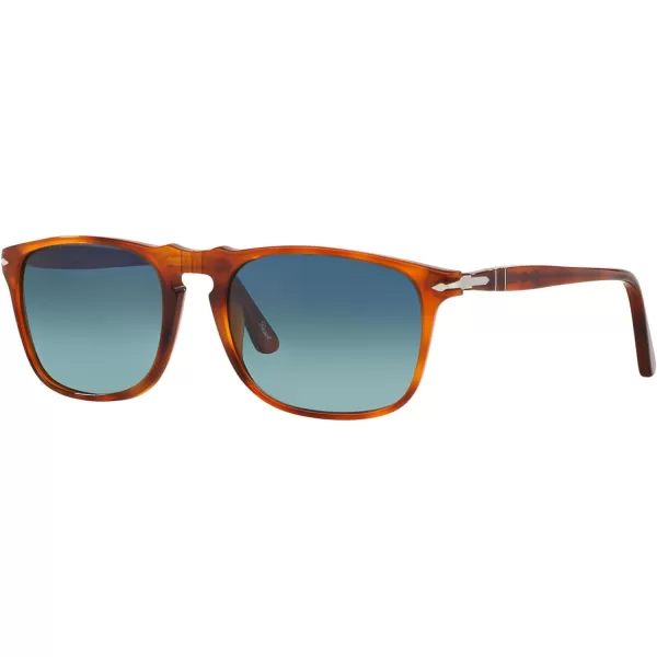 Persol PO3059S Square SunglassesTerra Di SienaBlue Gradient Polarized