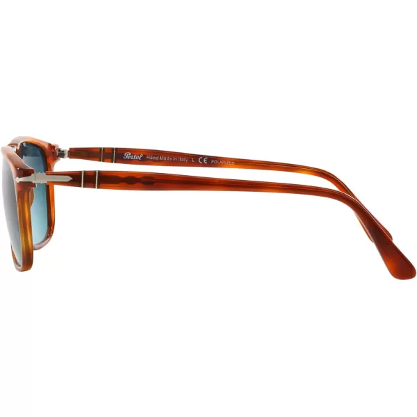 Persol PO3059S Square SunglassesTerra Di SienaBlue Gradient Polarized