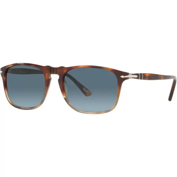 Persol PO3059S Square SunglassesTortoise Spotted BrownAzure Gradient Blue