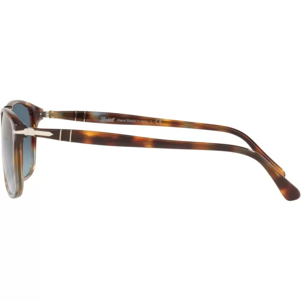 Persol PO3059S Square SunglassesTortoise Spotted BrownAzure Gradient Blue