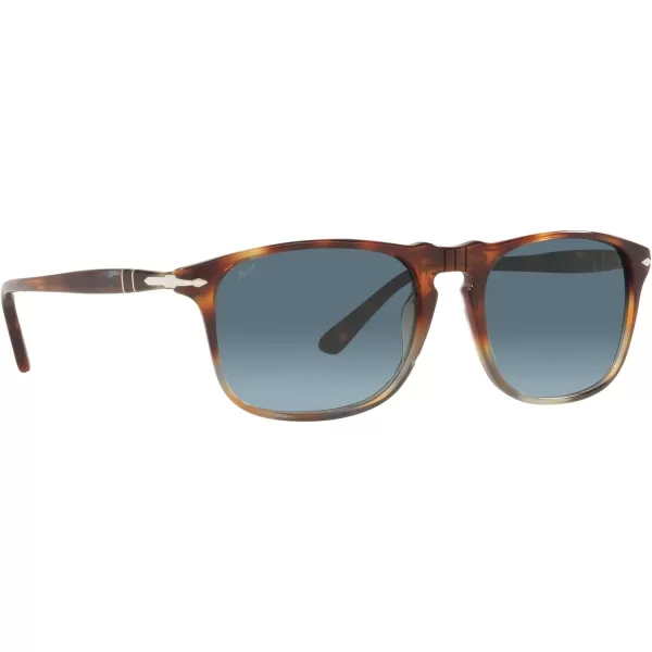 Persol PO3059S Square SunglassesTortoise Spotted BrownAzure Gradient Blue