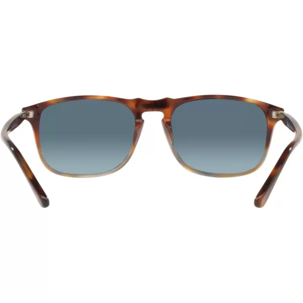 Persol PO3059S Square SunglassesTortoise Spotted BrownAzure Gradient Blue