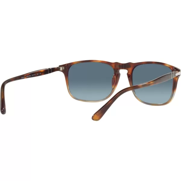 Persol PO3059S Square SunglassesTortoise Spotted BrownAzure Gradient Blue