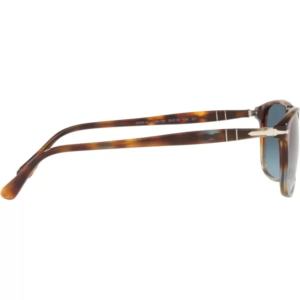 Persol PO3059S Square SunglassesTortoise Spotted BrownAzure Gradient Blue