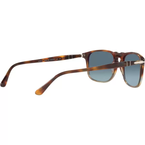 Persol PO3059S Square SunglassesTortoise Spotted BrownAzure Gradient Blue