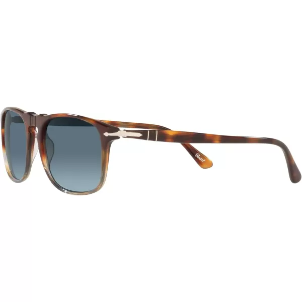 Persol PO3059S Square SunglassesTortoise Spotted BrownAzure Gradient Blue