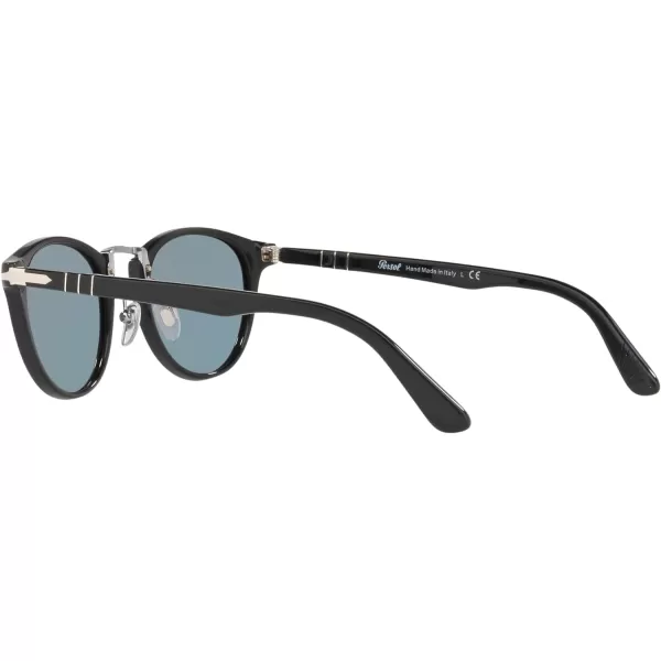 Persol PO3108S Round SunglassesBlackLight Blue