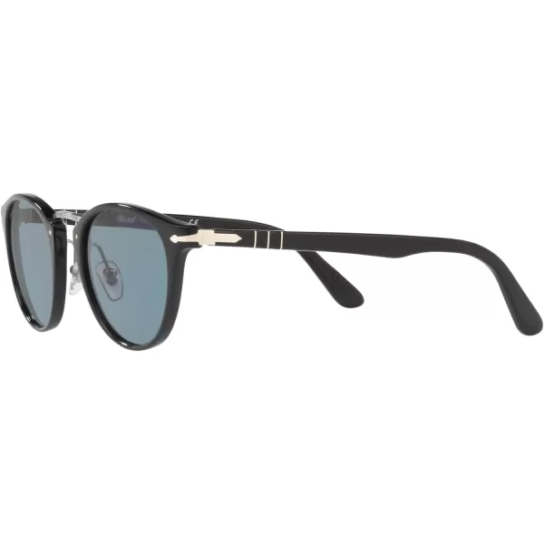 Persol PO3108S Round SunglassesBlackLight Blue