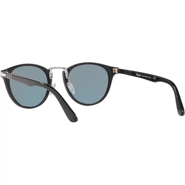 Persol PO3108S Round SunglassesBlackLight Blue