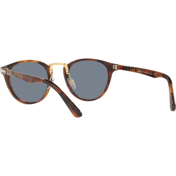 Persol PO3108S Round SunglassesCaffeLight Blue