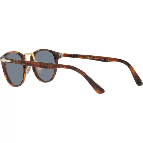 Persol PO3108S Round SunglassesCaffeLight Blue