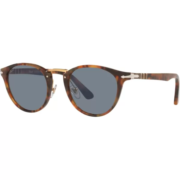 Persol PO3108S Round SunglassesCaffeLight Blue