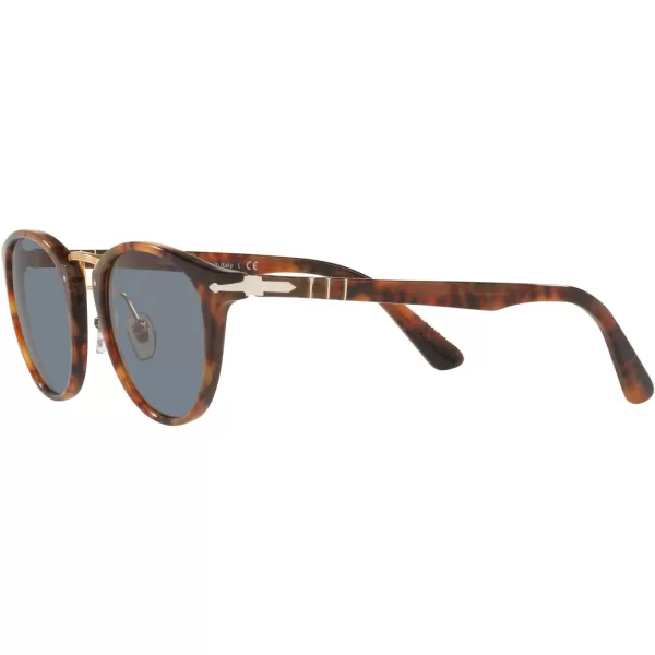 Persol PO3108S Round SunglassesCaffeLight Blue