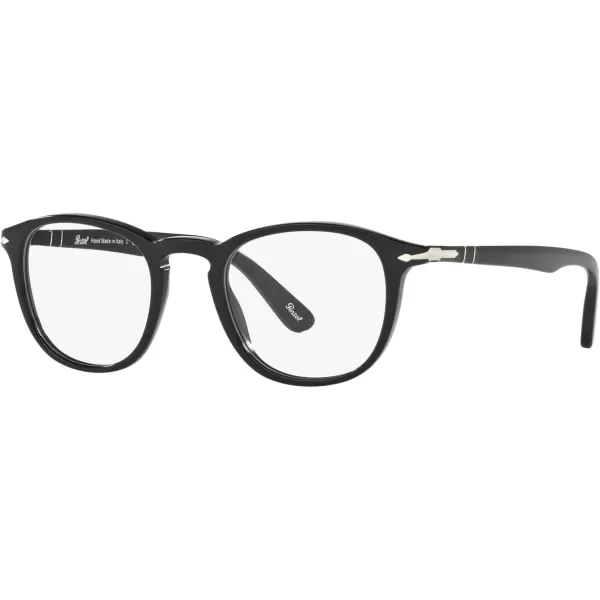 Persol PO3143V Rectangular Prescription Eyewear FramesBlackDemo Lens