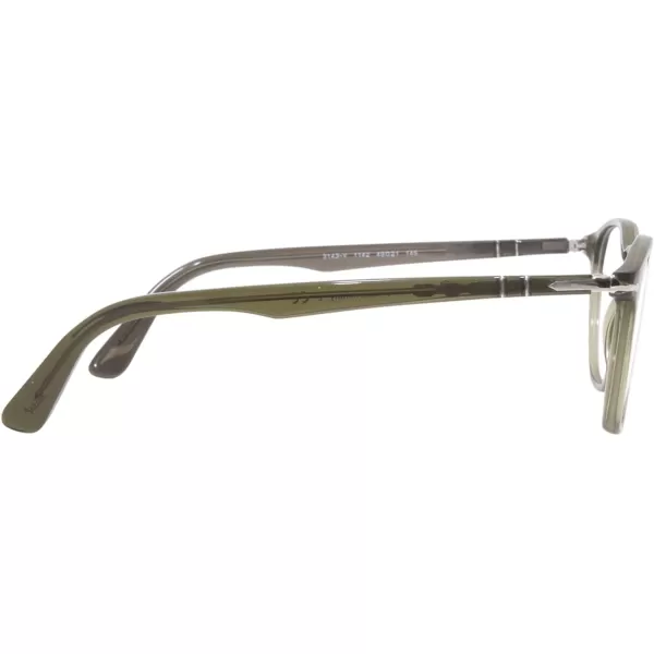 Persol PO3143V Rectangular Prescription Eyewear FramesOlive Green TransparentDemo Lens