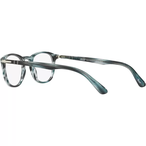 Persol PO3143V Rectangular Prescription Eyewear FramesStriped GreyDemo Lens