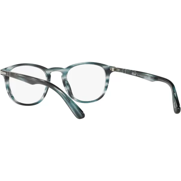 Persol PO3143V Rectangular Prescription Eyewear FramesStriped GreyDemo Lens