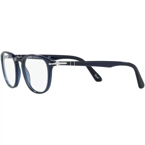 Persol PO3143V Rectangular Prescription Eyewear FramesTransparent BlueDemo Lens