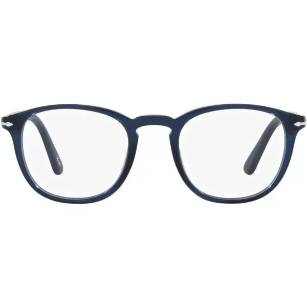 Persol PO3143V Rectangular Prescription Eyewear FramesTransparent BlueDemo Lens