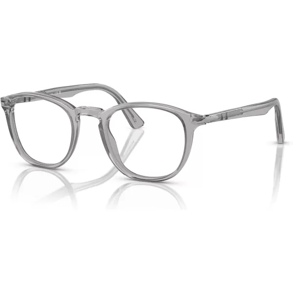 Persol PO3143V Rectangular Prescription Eyewear FramesTransparent GreyDemo Lens