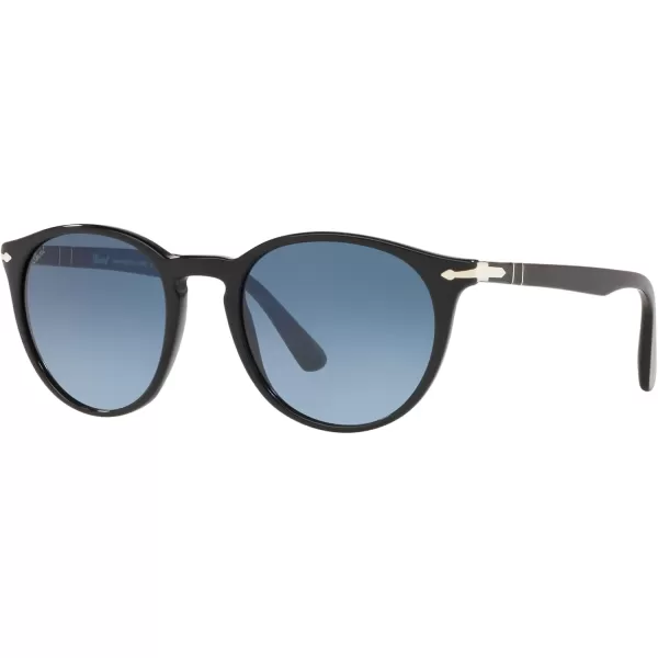 Persol PO3152S Round SunglassesBlackAzure Gradient Blue