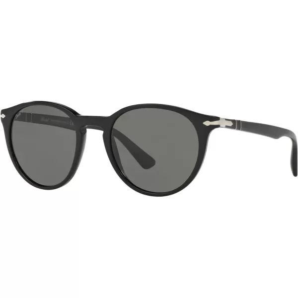 Persol PO3152S Round SunglassesBlackGreen Polarized