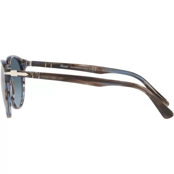 Persol PO3152S Round SunglassesStriped BlueAzure Gradient Blue